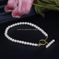3-5MM Round White Freshwater Pearl Bracelets
